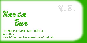 marta bur business card